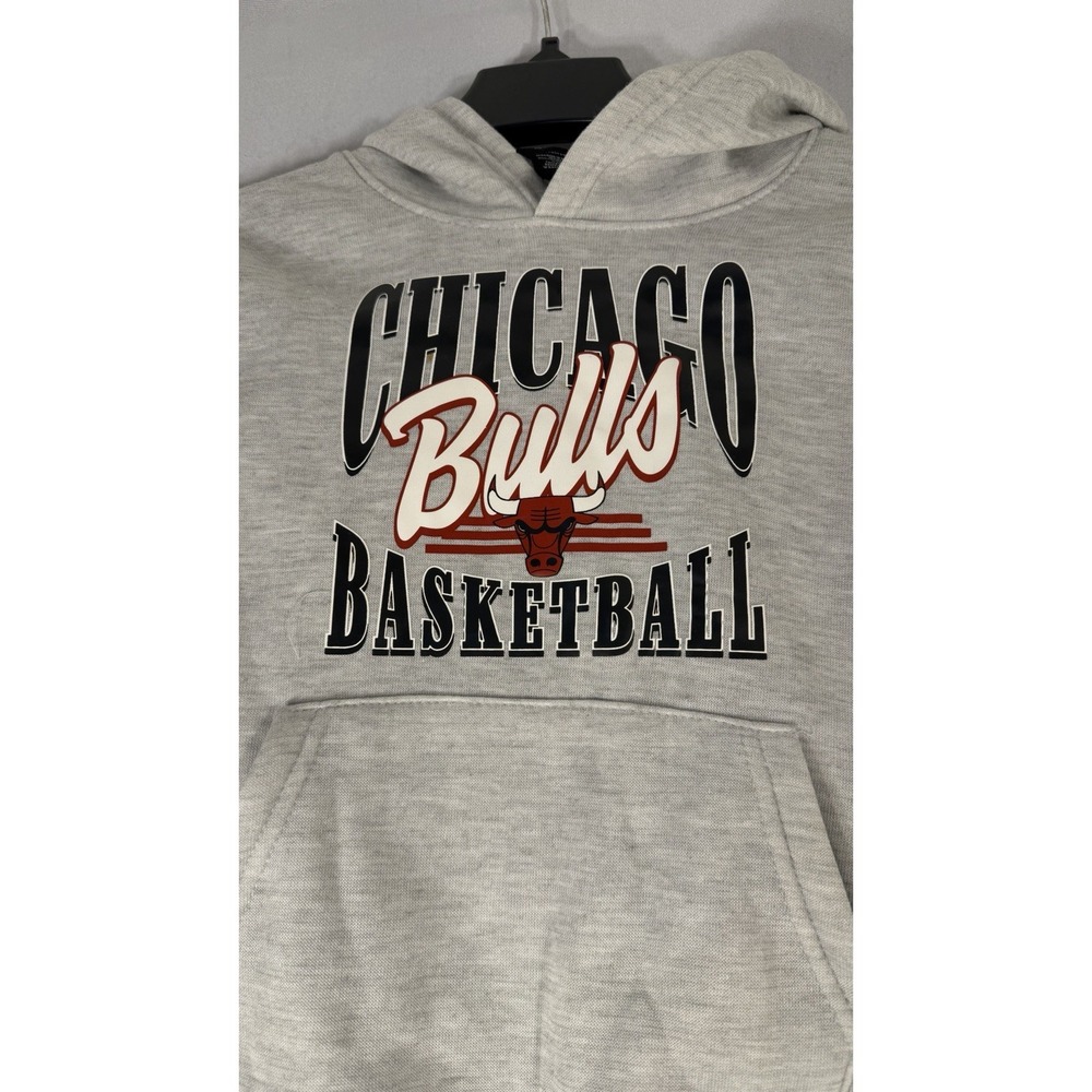 NBA chicago bulls Pullover Hoodie Sweatshirt Size 7 Toddler Gray NEW Basketball